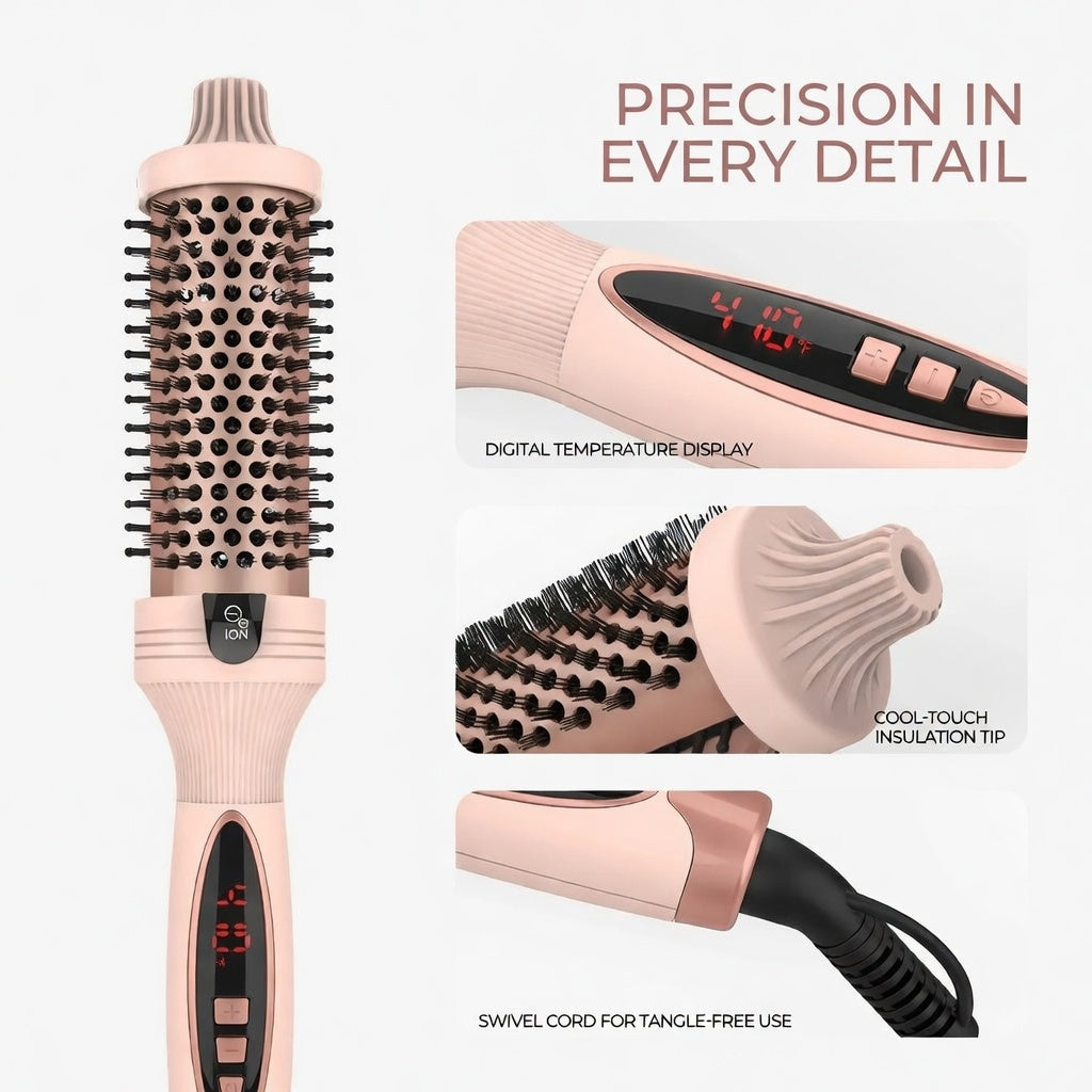 3-in-1 Pro Negative Ion Two PTC Heaters Thermal Brush