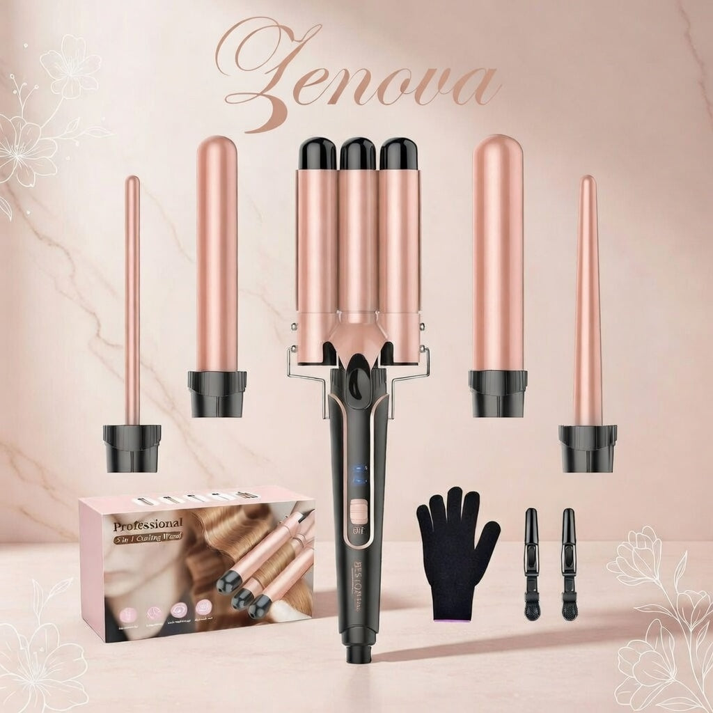 5-in-1 Curling Iron Wand Set