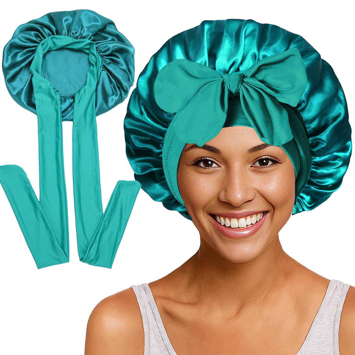 Double Layered Silk Satin hair cap