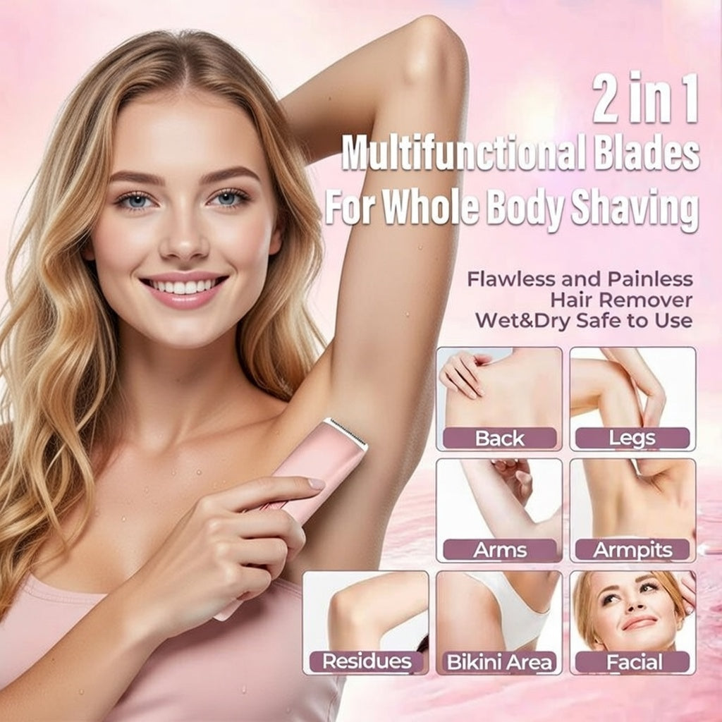 2-in-1 Painless Bikini Hair Trimmer
