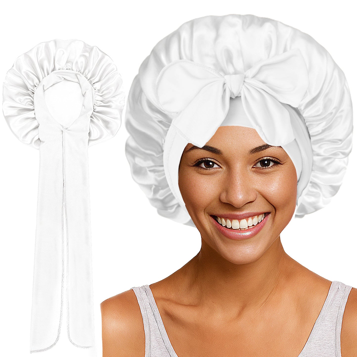 Double Layered Silk Satin hair cap