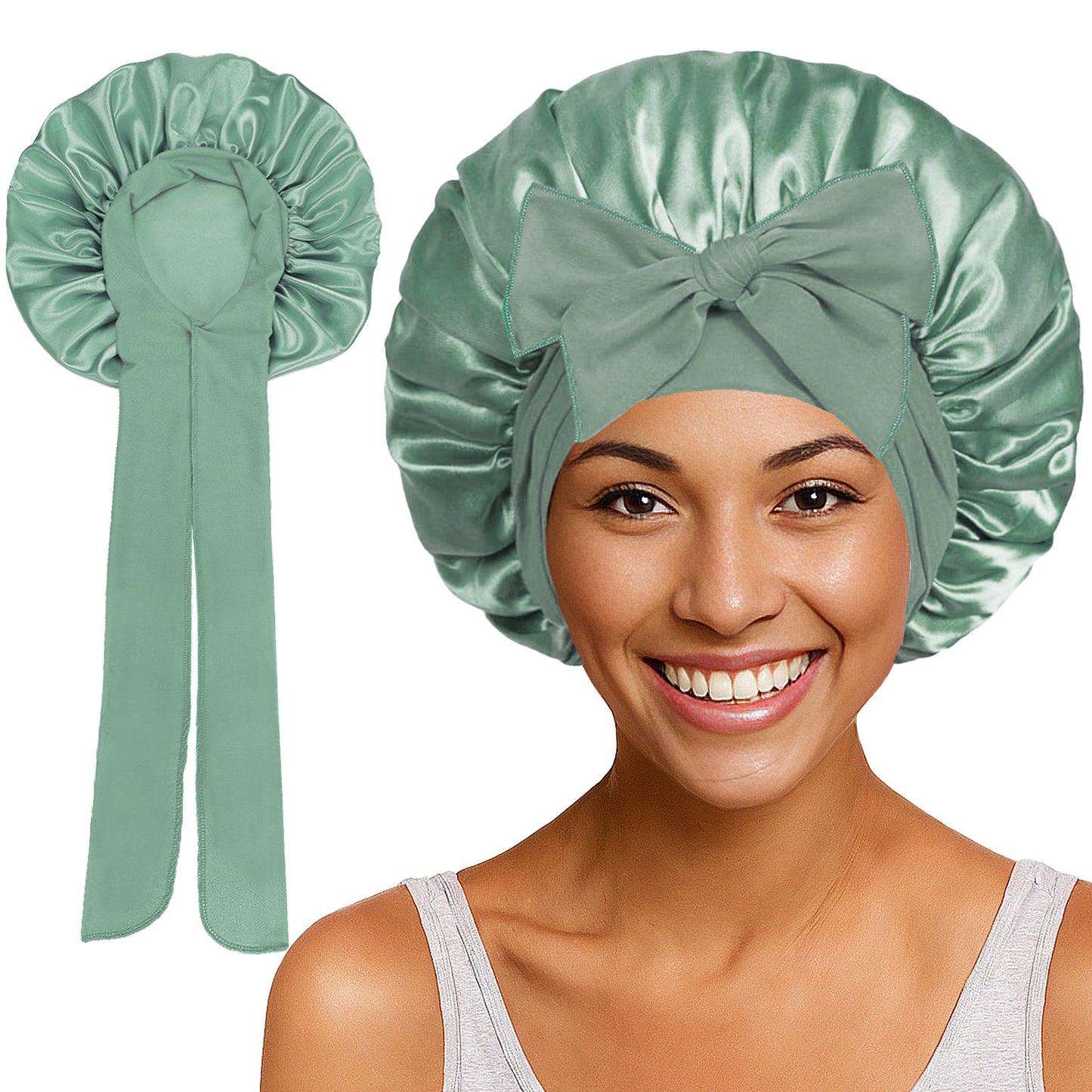Double Layered Silk Satin hair cap