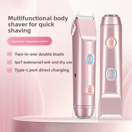 2-in-1 PRO Dual-Head Painless Hair Trimmer