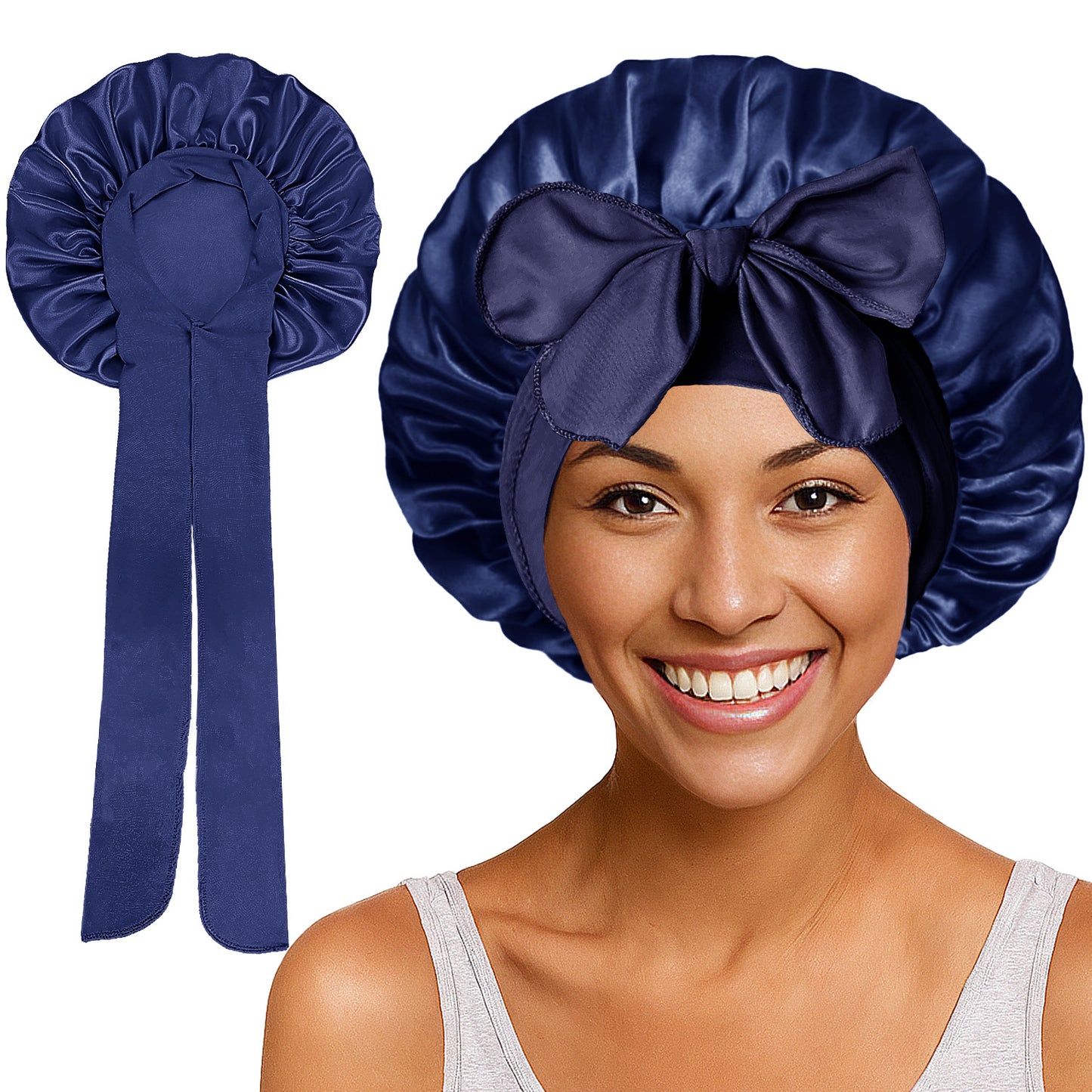 Double Layered Silk Satin hair cap