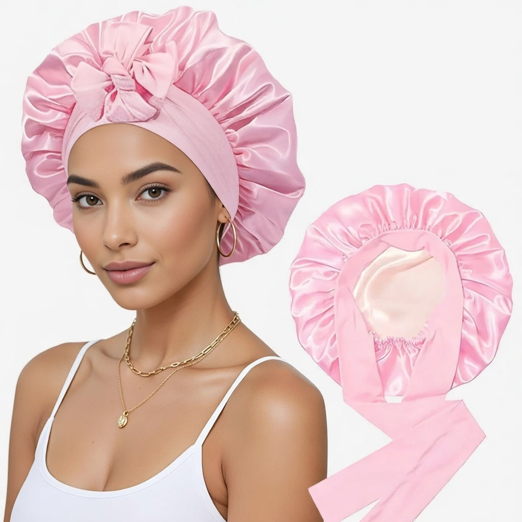 Double Layered Silk Satin hair cap