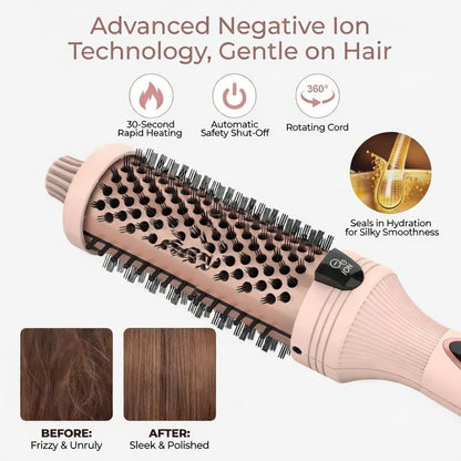 3-in-1 Pro Negative Ion Two PTC Heaters Thermal Brush