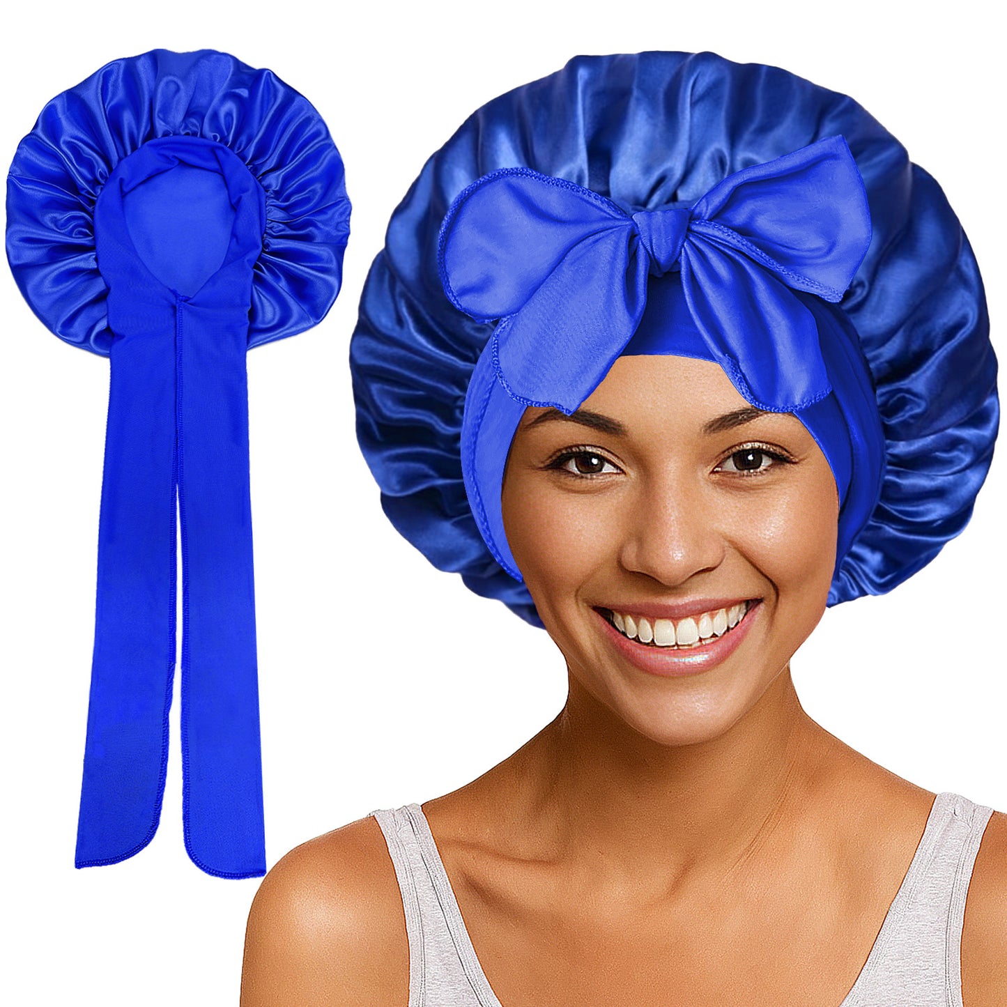 Double Layered Silk Satin hair cap
