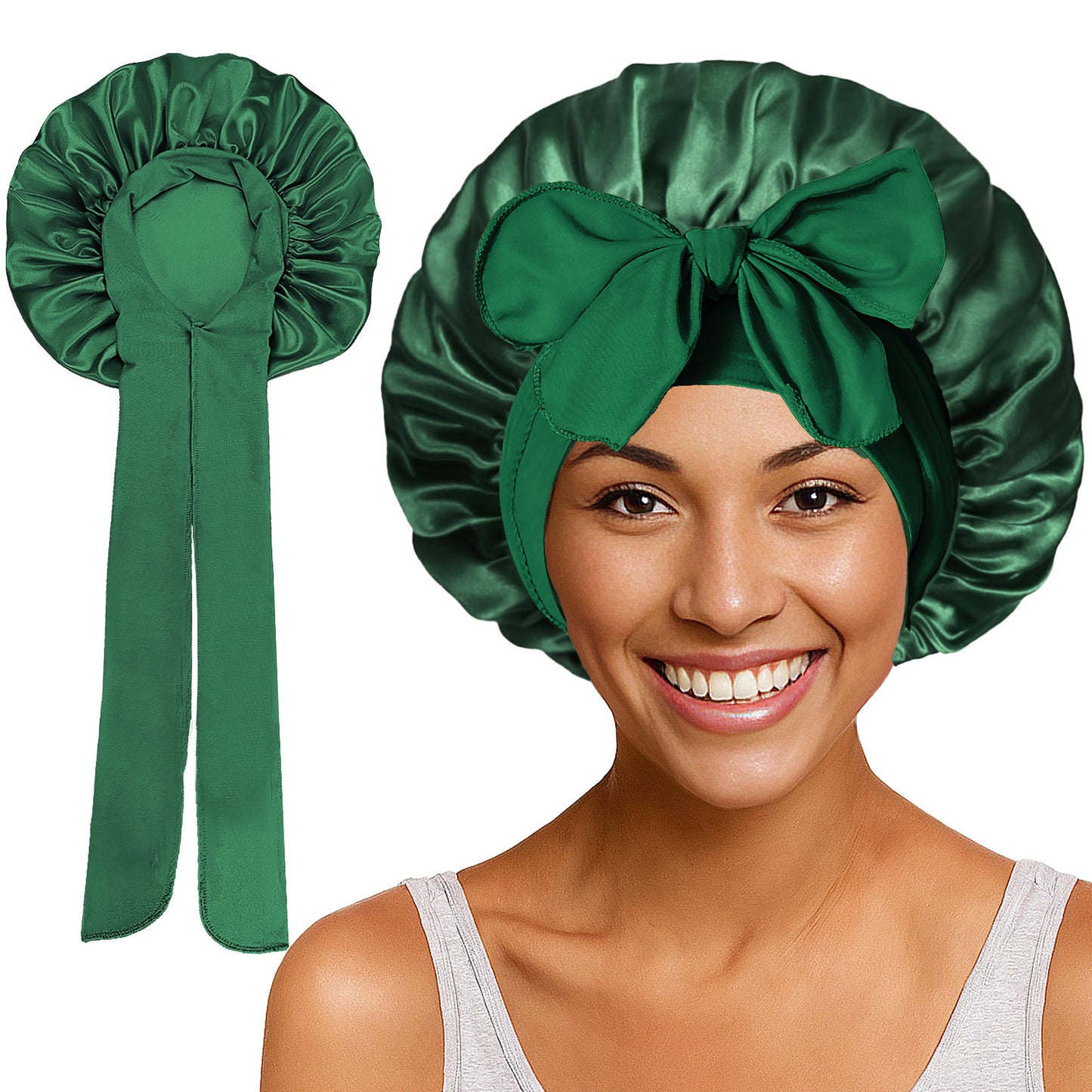 Double Layered Silk Satin hair cap