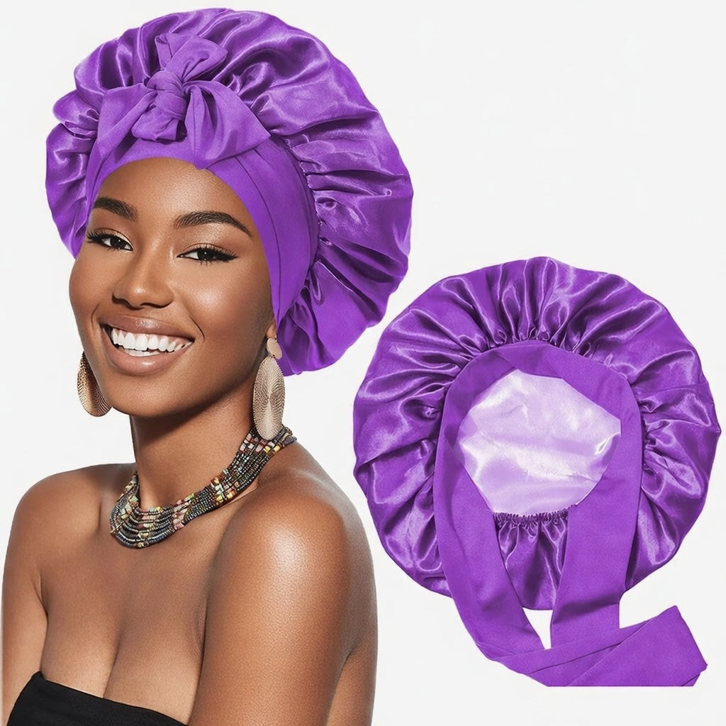 Double Layered Silk Satin hair cap