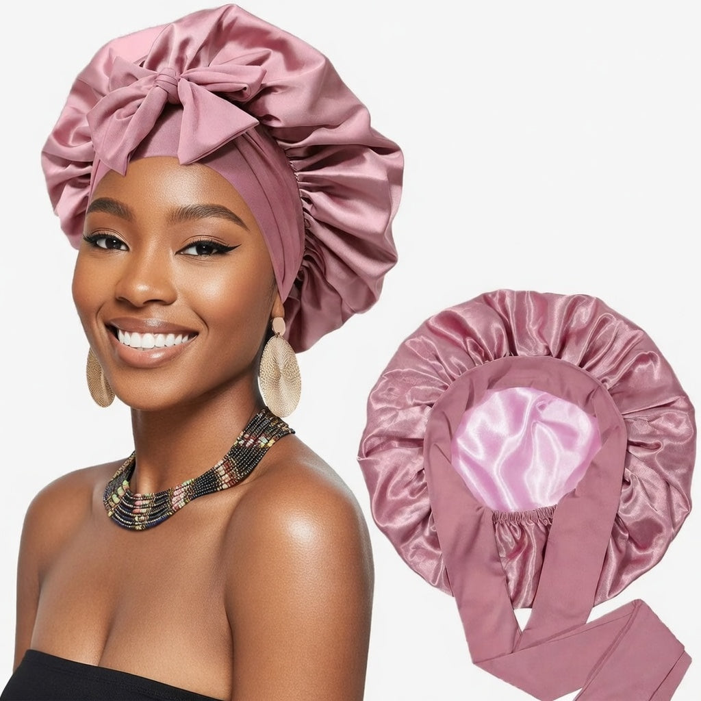 Double Layered Silk Satin hair cap